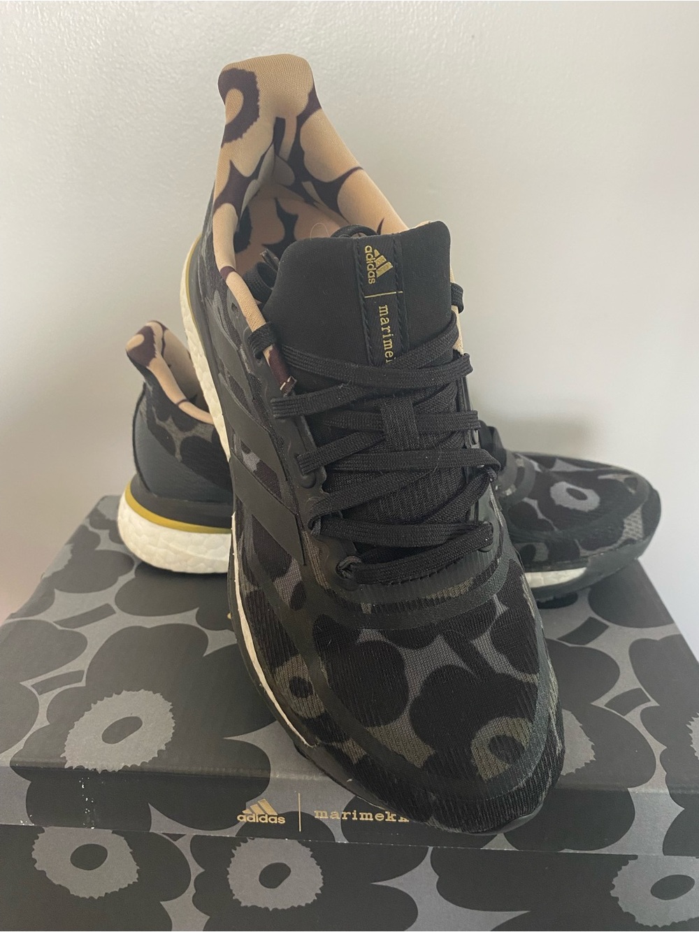 Limited Edition adidas x marimekko Black Floral Running Shoes